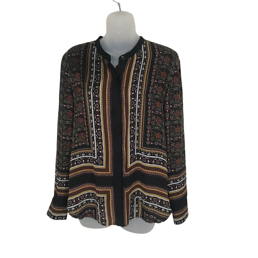 A.L.C. Franco Printed Paisley Silk Blouse Size 4